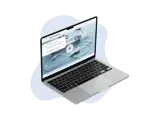 Laptop displaying a SIMTICS quiz