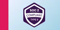 A SOC 2 Type II compliant badge
