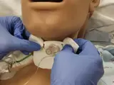 nurse practises proper airway procedures