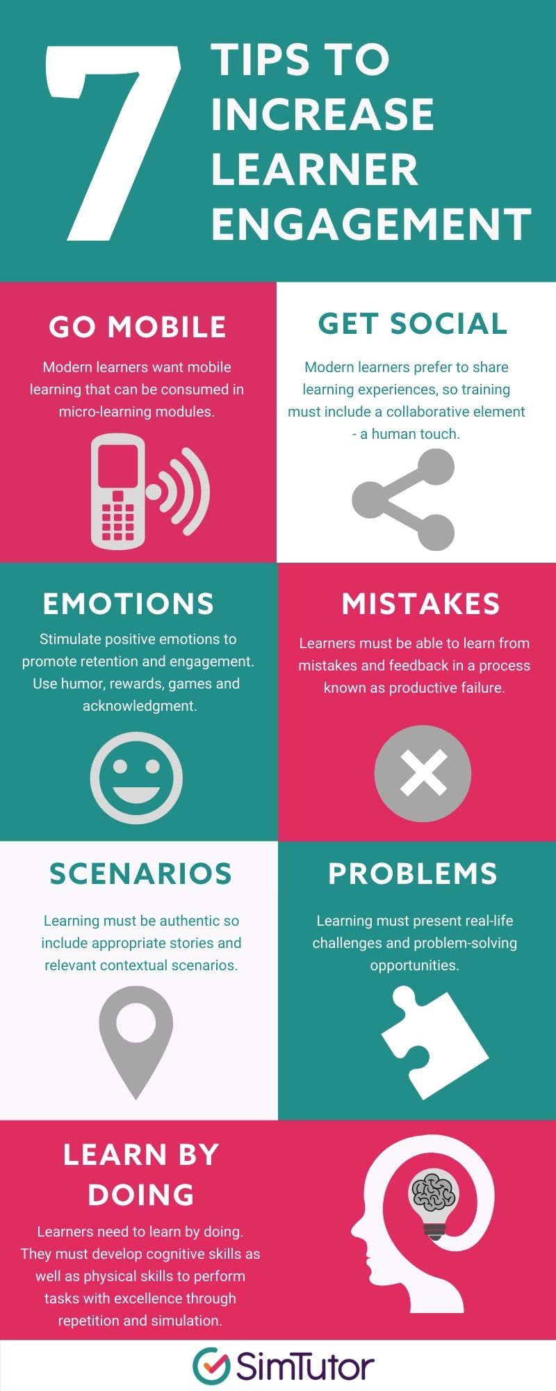 Infographic: 7 Ways To Boost Learner Engagement - SimTutor