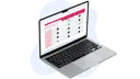 Laptop screen showing a customer training within SimTutor Author