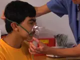 child using a nebulizer