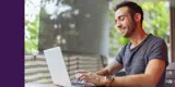 A man using a laptop