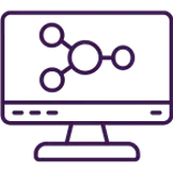 Icon of a process chart on a desktop screen